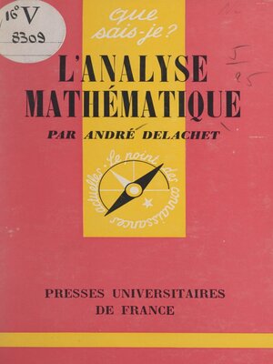cover image of L'analyse mathématique